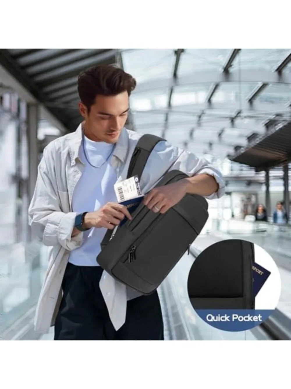 Lightweight Laptop Backpack for Men, 15.6